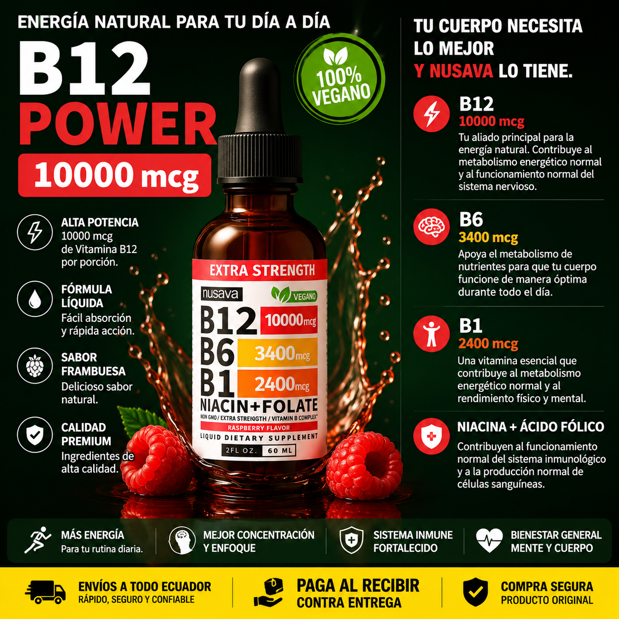 🔥(OFERTA) Complejo B12 Líquido Nusava | Más Energía y Bienestar🩸