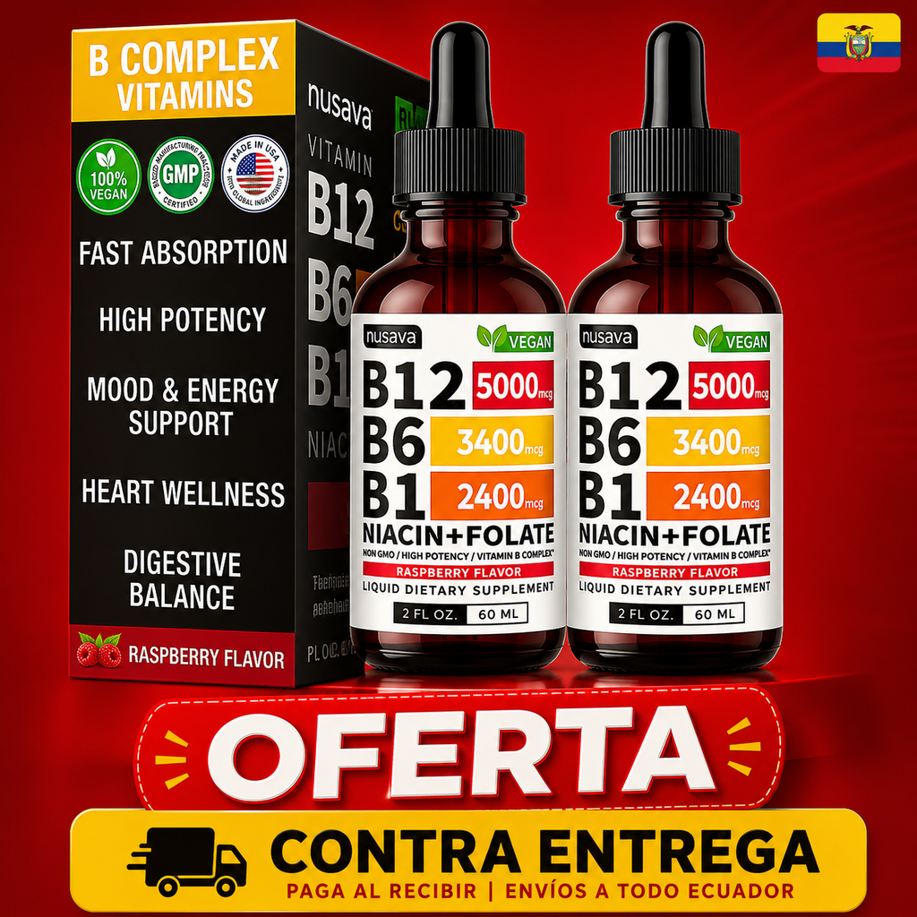 🔥(OFERTA) Complejo B12 Líquido Nusava | Más Energía y Bienestar🩸