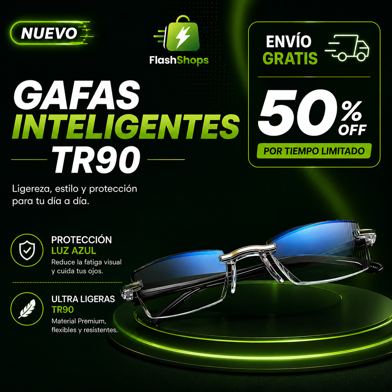 GAFAS TR90 BLUE FOTOCROMATICAS – PROTECCIÓN INTELIGENTE PARA TUS OJOS