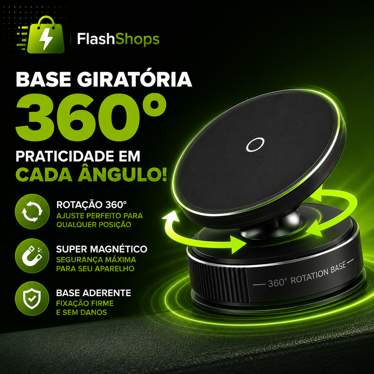 🚨 (OFERTA) SOPORTE MAGNÉTICO PARA TELÉFONO 📱🧲 | Fijación Súper Fuerte y Ajuste 360°
