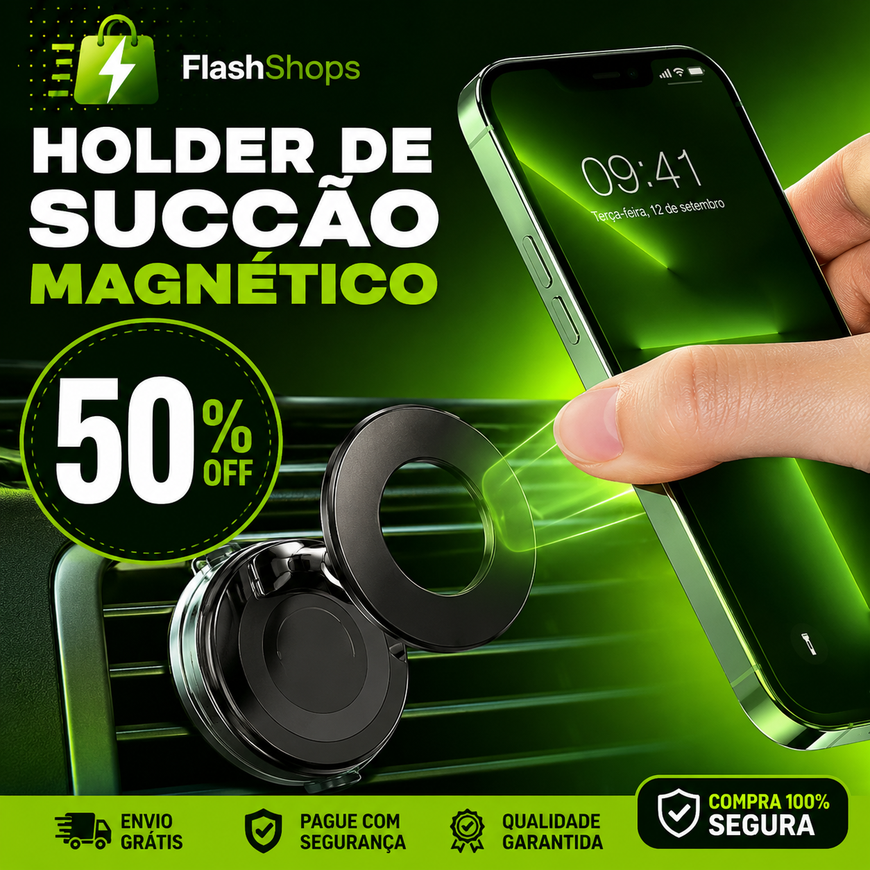 🚨 (OFERTA) SOPORTE MAGNÉTICO PARA TELÉFONO 📱🧲 | Fijación Súper Fuerte y Ajuste 360°